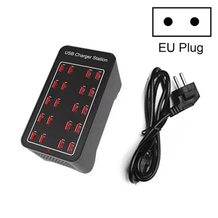 100W 20 USB Ports Fast Charger Station Smart Charger, AC 100-240V, 100W 20 USB Ports EU Plug, 100W 20 USB Ports US Plug, 100W 20 USB Ports AU Plug      ...