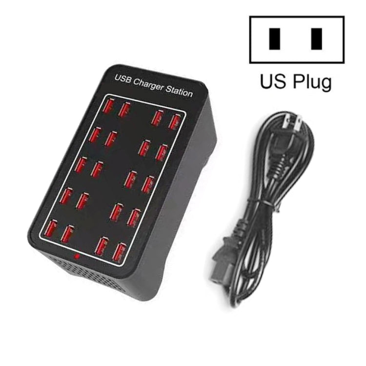 100W 20 USB Ports Fast Charger Station Smart Charger, AC 100-240V, 100W 20 USB Ports EU Plug, 100W 20 USB Ports US Plug, 100W 20 USB Ports AU Plug      ...