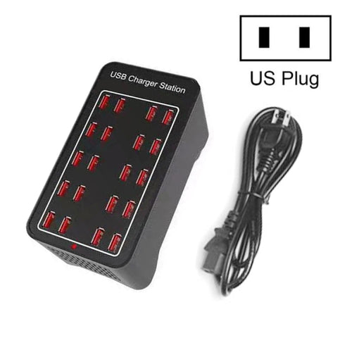 100W Smart USB Charger Station with 20 Ports for Fast