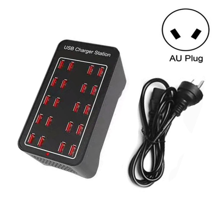 100W 20 USB Ports Fast Charger Station Smart Charger, AC 100-240V, 100W 20 USB Ports EU Plug, 100W 20 USB Ports US Plug, 100W 20 USB Ports AU Plug      ...