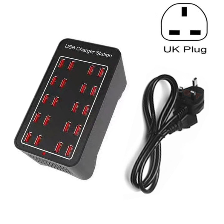 100W 20 USB Ports Fast Charger Station Smart Charger, AC 100-240V, 100W 20 USB Ports EU Plug, 100W 20 USB Ports US Plug, 100W 20 USB Ports AU Plug      ...