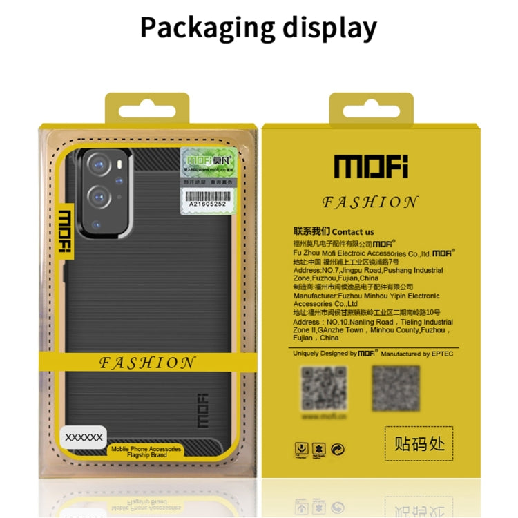 Per OPPO Realme 8/8 Pro MOFI Gentleness Series Custodia morbida in TPU in fibra di carbonio con texture spazzolata (nero), For OPPO Realme 8 / 8 Pro