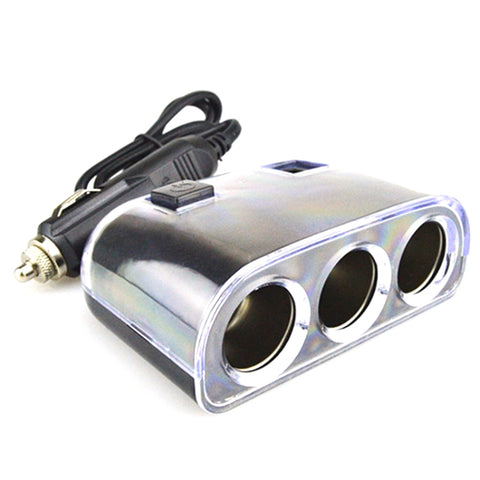 Répartiteur d'adaptateur pour accessoires pour voiture Répartiteur pour accessoires pour chargeur à 3 positions pour auto double interrupteur USB marche/arrêt Répartiteur d'adaptateur pour voiture 12V, 1505