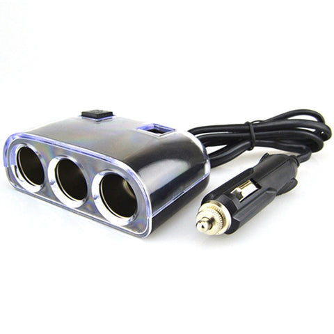 Répartiteur d'adaptateur pour accessoires pour voiture Répartiteur pour accessoires pour chargeur à 3 positions pour auto double interrupteur USB marche/arrêt Répartiteur d'adaptateur pour voiture 12V, 1505