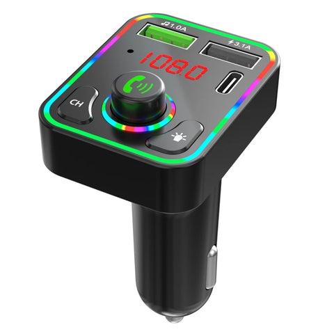 Transformateur FM pour voiture F3, lecteur rétroéclairé à LED, lecteur MP3, USB 3.1A, lecteur double USB, F3