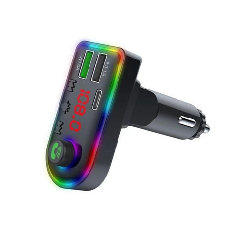 Traducteur FM pour auto F8 Lecteur MP3 pour auto de type C a luce colorata, F8