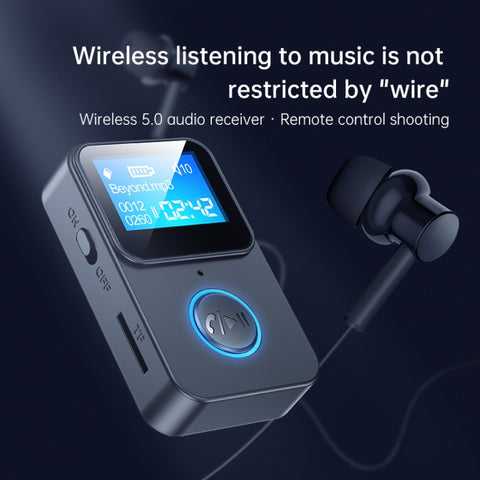 C33 lecteur de lecteur audio Bluetooth 5.0 lecteur MP3 portable avec écran LCD prise en charge de la caméra de télécommande