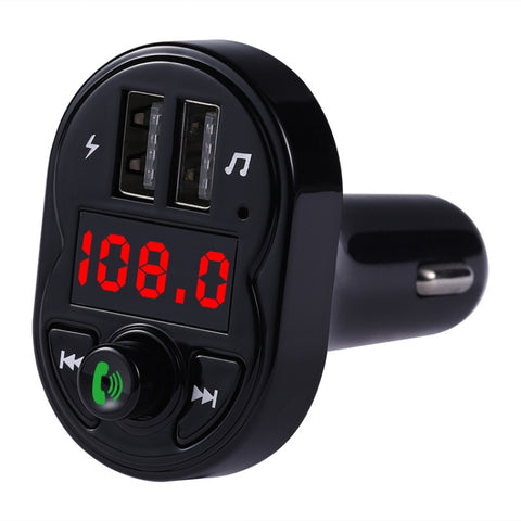 X1 Kit vivavoce per auto Trasmettitore FM Ricevitore audio sans fil Lecteur MP3 Caricatore rapido double USB, X1