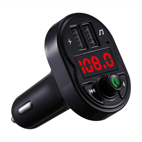 X1 Kit vivavoce per auto Trasmettitore FM Ricevitore audio sans fil Lecteur MP3 Caricatore rapido double USB, X1