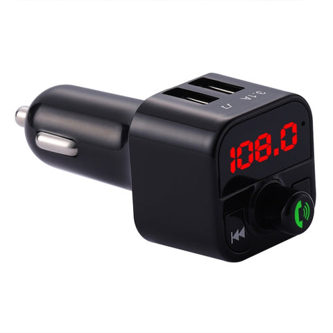 Kit vivavoce per auto X5 Trasmettitore FM Ricevitore audio wireless Lettore MP3 automatico Caricatore rapido doppio USB, X5