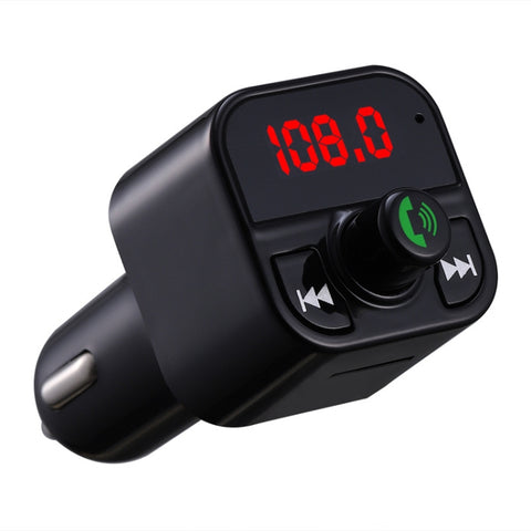 Kit vivavoce per auto X5 Trasmettitore FM Ricevitore audio wireless Lettore MP3 automatico Caricatore rapido doppio USB, X5
