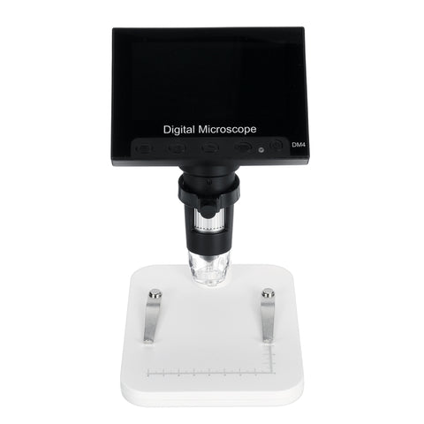 Endoscopie pour microscope numérique LCD DM4 de 4,3 pouces avec enregistrement et support, HD, 720P, zoom 1000X