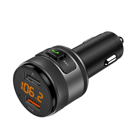 Transmetteur FM sans fil C57 QC3.0 Lecteur de vitesse automatique Bluetooth 5.0 Modulateur de lecture automatique de voix MP3 de mémoire flash USB, C57