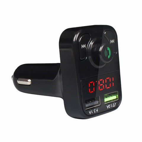 X3 Wireless 5.0 Kit Vivavoce per auto Ricevitore audio wireless FM Trasmettitore Lectore MP3 Caricatore rapido digitale double USB, X3