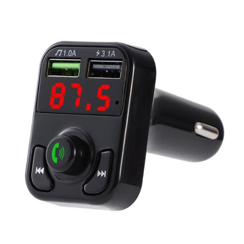 X3 Wireless 5.0 Kit Vivavoce per auto Ricevitore audio wireless FM Trasmettitore Lectore MP3 Caricatore rapido digitale double USB, X3