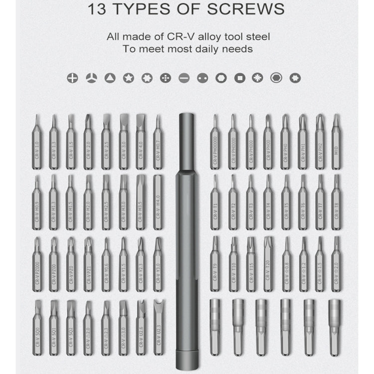 A63 63-in-1 Screwdriver Set for Mobile & Tablet Repair