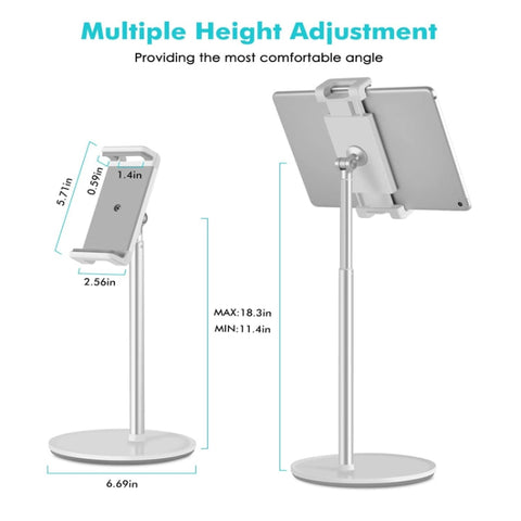 Support en alliage d'aluminium réglable en hauteur AP-4H pour téléphone cellulaire et tablette de 4,5 à 13 pouces