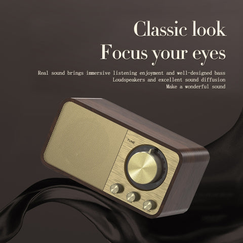 JY-66 haut-parleur classique rétro sans fil en cuir BT5.0 support radio FM TF/U-Disk/AUX