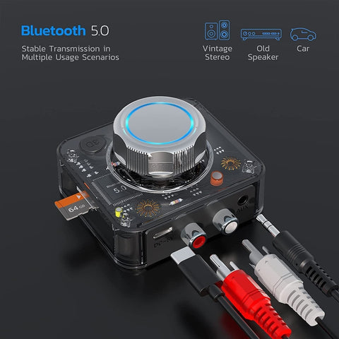 Ricevitore Bluetooth 5.0 C39 Convertisseur audio sans fil de RCA à 3,5 mm qui prend en charge la fiche TF, C39