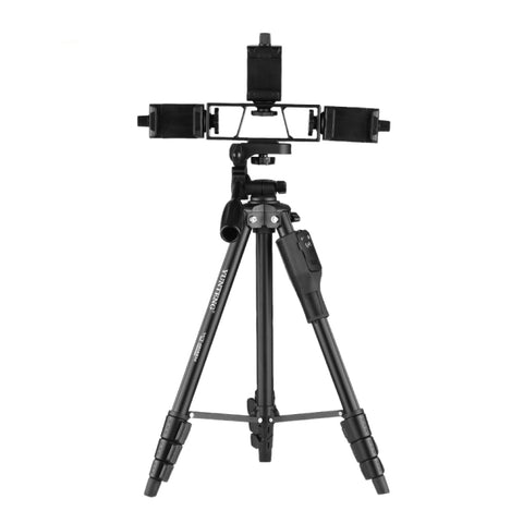 YUNTENG VCT-6808 Supporto per treppiede con staffa multitelefono con testa a sfera e telecomando, VCT-6808