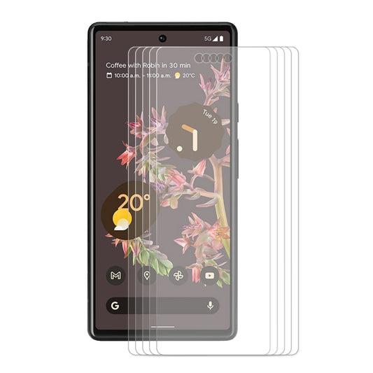 Pellicola in Vetro Temperato Curvo per Google Pixel 6 - 5 Pezzi,