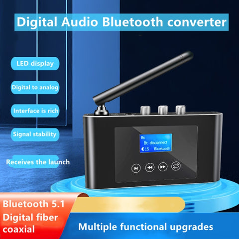 Convertisseur audio numérique 2 en 1 avec récepteur et transmetteur Bluetooth 5.1 T38