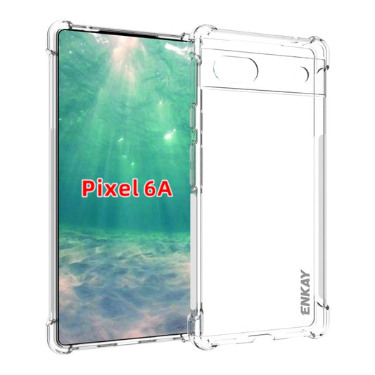 Per Google Pixel 6A Custodia antiurto in TPU trasparente ENKAY, For Google Pixel 6A