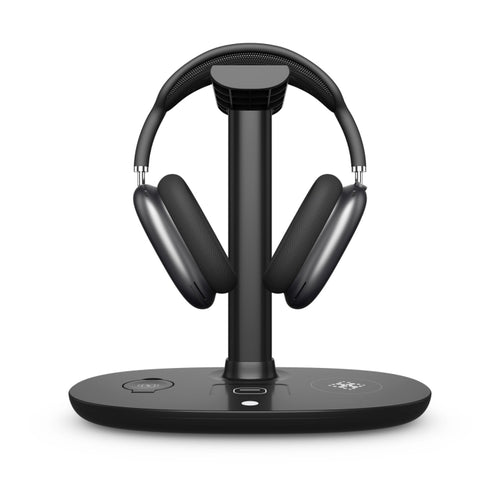 4-in-1 Headset Holder & Wireless Charger for Smartphones