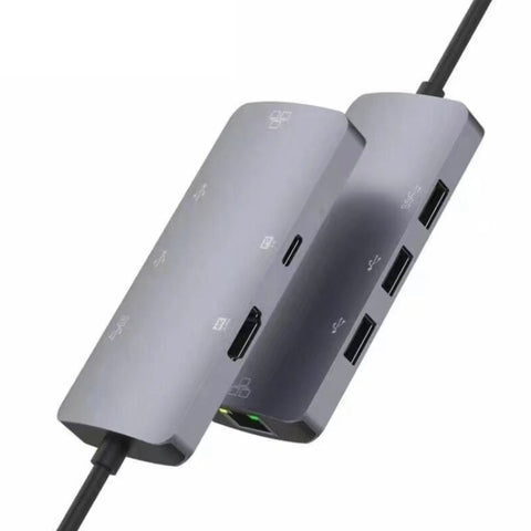 Adattatore hub UC910 6 in 1 da tipo C a HD+PD3.0+RJ45+USB3.0+USB2.0 x 2