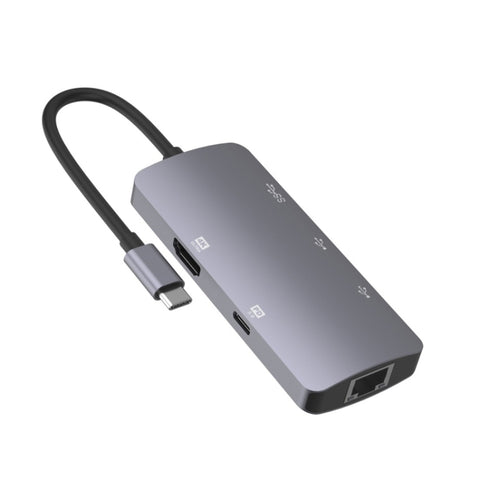 Adattatore hub UC910 6 in 1 da tipo C a HD+PD3.0+RJ45+USB3.0+USB2.0 x 2