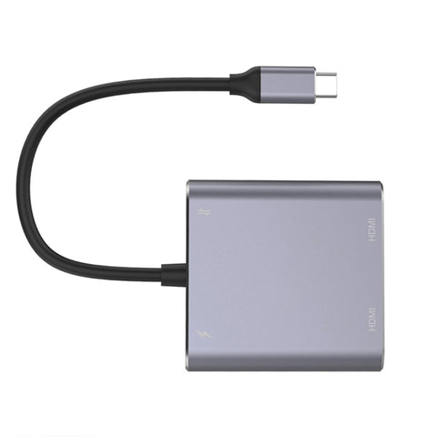 Adattatore HUB 4 in 1 da tipo C a doppio HDMI + USB + tipo C