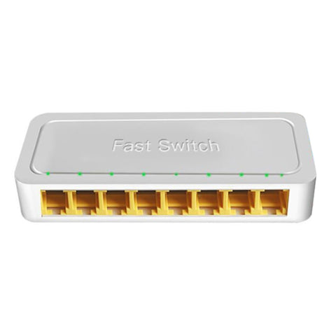 Mini switch RJ45 8 porte 100M non gestito per rete, plug-and-play per