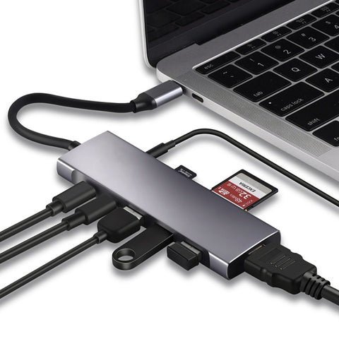 adattatore-hub-audio-usb-c-a-hdmi-9-in-1-con-3-usb-3-0-usb-c-pd-e - immagine 1