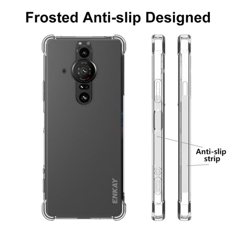Pour Sony Xperia Pro-I Custodia antiurto en TPU trasparente ENKAY, pour Sony Xperia Pro-I