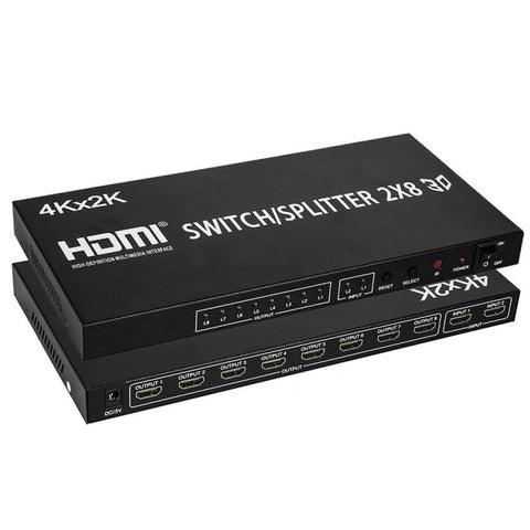 Switch video HDMI 2 in 8 Full HD 4K x 2K