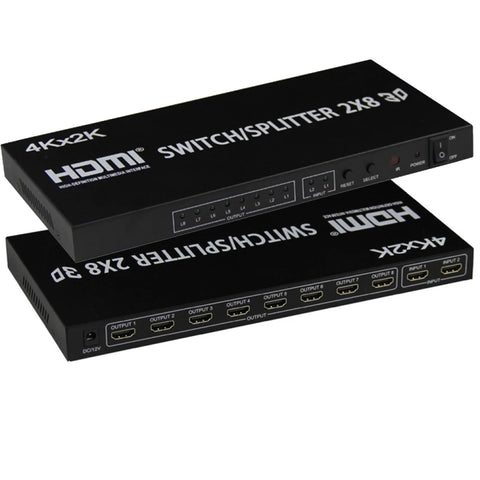 Switch video HDMI 2 in 8 Full HD 4K x 2K