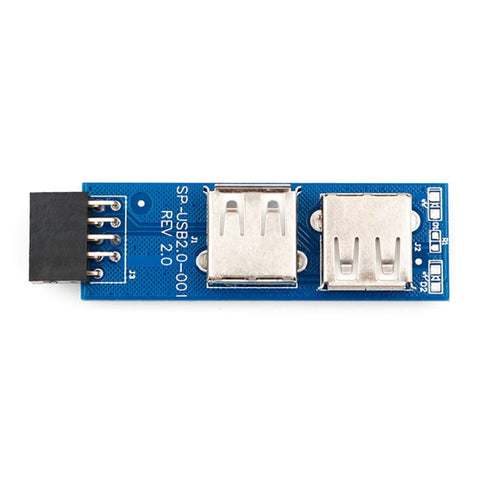 Scheda madre PC da 9 pin a 2 convertitori USB 2.0 femmina per dongle, ricevitore mouse wireless