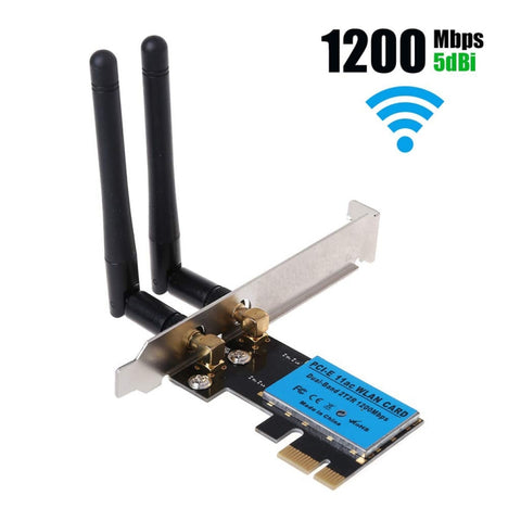 Scheda di rete wireless PCIe doppia banda 5G/2.4G da 1200 Mbps