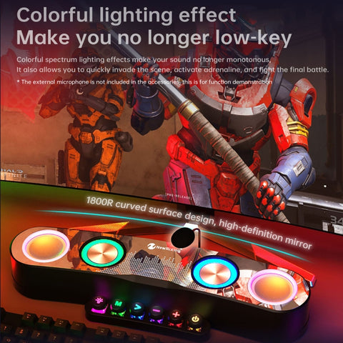 Newrixing NR555 bureau coloré LED haut-parleur de jeu Bluetooth support TF et FM