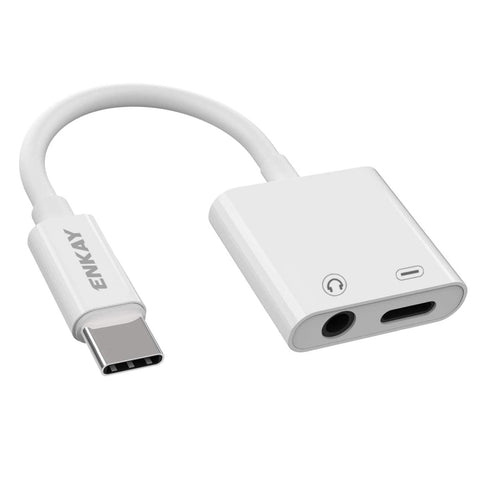 ENKAY ENK-AT106 Cavo dati USB-C/da tipo C a 3,5 mm + cuffie tipo C e adattatore di ricarica