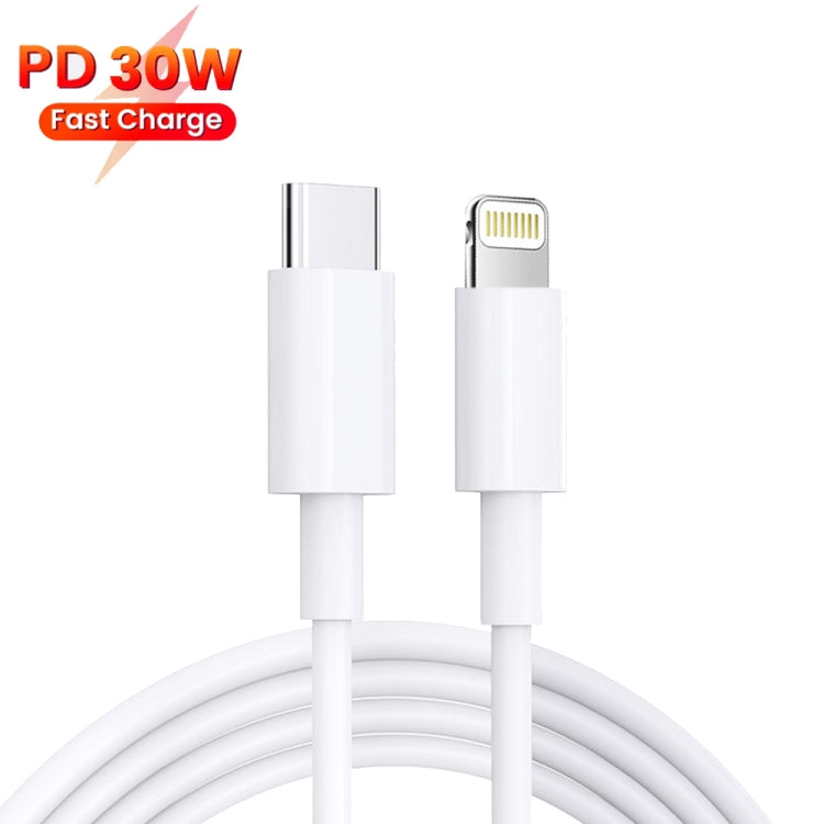 PD 35W Dual USB-C / Type-C Ports Charger with Type-C to 8 Pin Data Cable, UK Plug, UK Plug + 1m 8 Pin Cable, UK Plug + 1.5m 8 Pin Cable                 ...