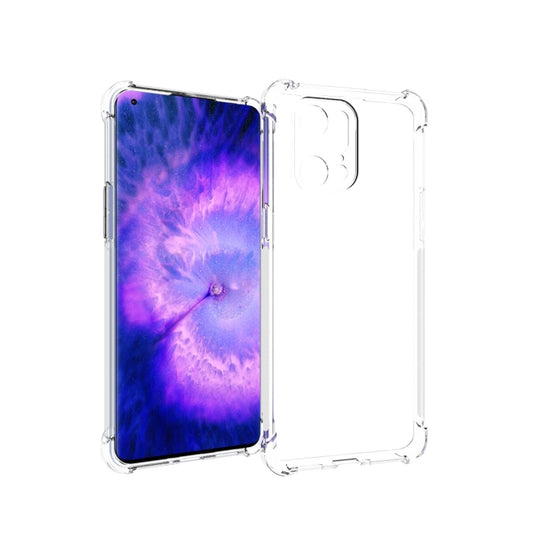 Per OPPO Find X5 Pro JSM Custodia per telefono antiscivolo antiurto con airbag in TPU trasparente, For OPPO Find X5 Pro