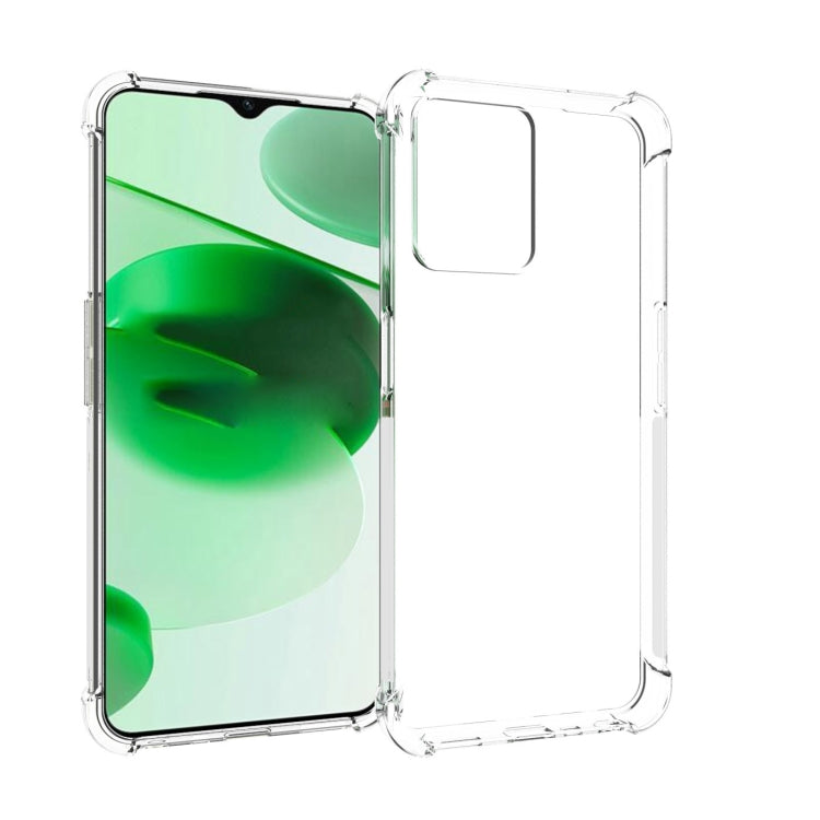 Per OPPO Realme C35 JSM Custodia per telefono antiscivolo antiurto con airbag in TPU trasparente, For OPPO Realme C35