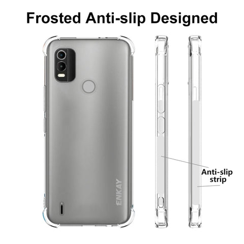 Pour Nokia C21 Plus Housse de protection pour téléphone en TPU transparent ENKAY, pour Nokia C21 Plus