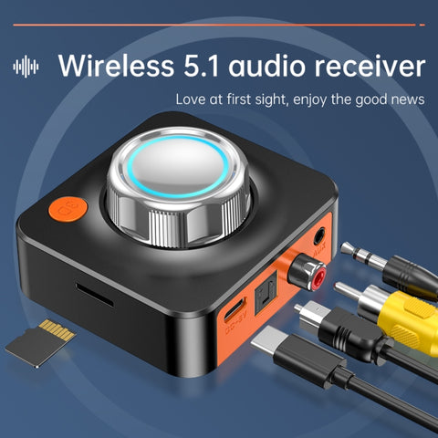 Ricevitore audio Bluetooth 5.1 C39HD L'uscita en fibre coaxiale AUX prend en charge la reproduction TF, récepteur audio Bluetooth 5.1