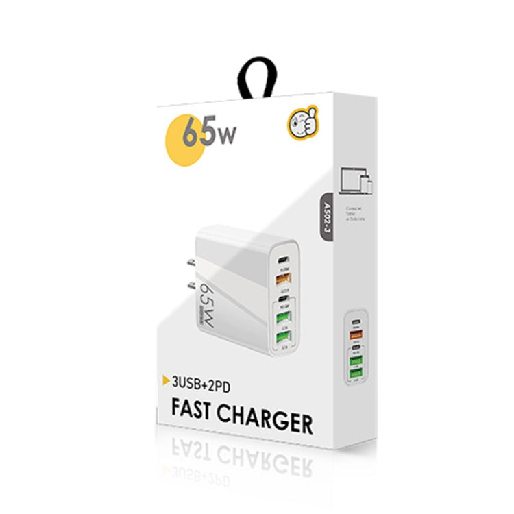 65W Multi-Port Charger with Type-C to 8 Pin Cable, US Plug