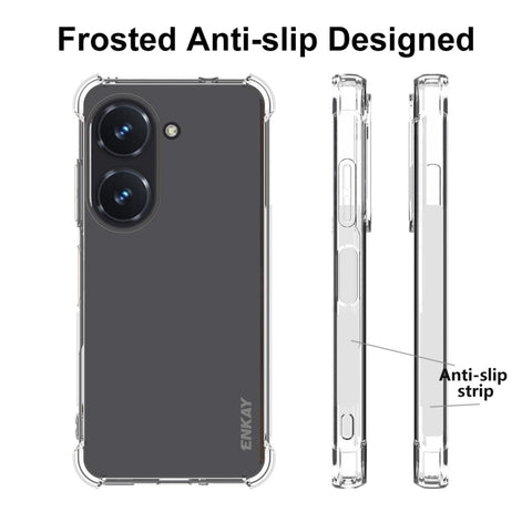Pour Asus Zenfone 9 ENKAY Housse de protection pour téléphone en TPU transparent