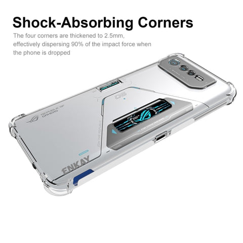 Pour Asus ROG Phone 6 Pro Housse pour téléphone ENKAY transparent en TPU antiurto, pour Asus ROG Phone 6 Pro