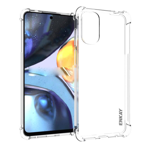 Pour Motorola Moto G22 4G ENKAY Housse de protection pour téléphone portable en TPU transparent, pour Motorola Moto G22 4G