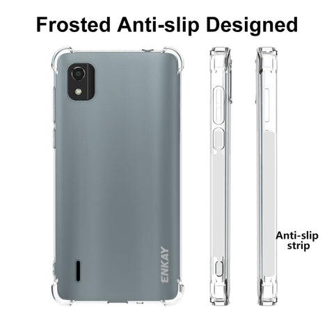 Pour Nokia C2 2e édition Housse pour téléphone ENKAY transparent en TPU antiurto, pour Nokia C2 2e édition